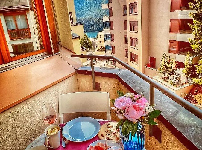 Apartment Wasserfall - Zentrum - Balkon - Seeblick - Küche St. Moritz